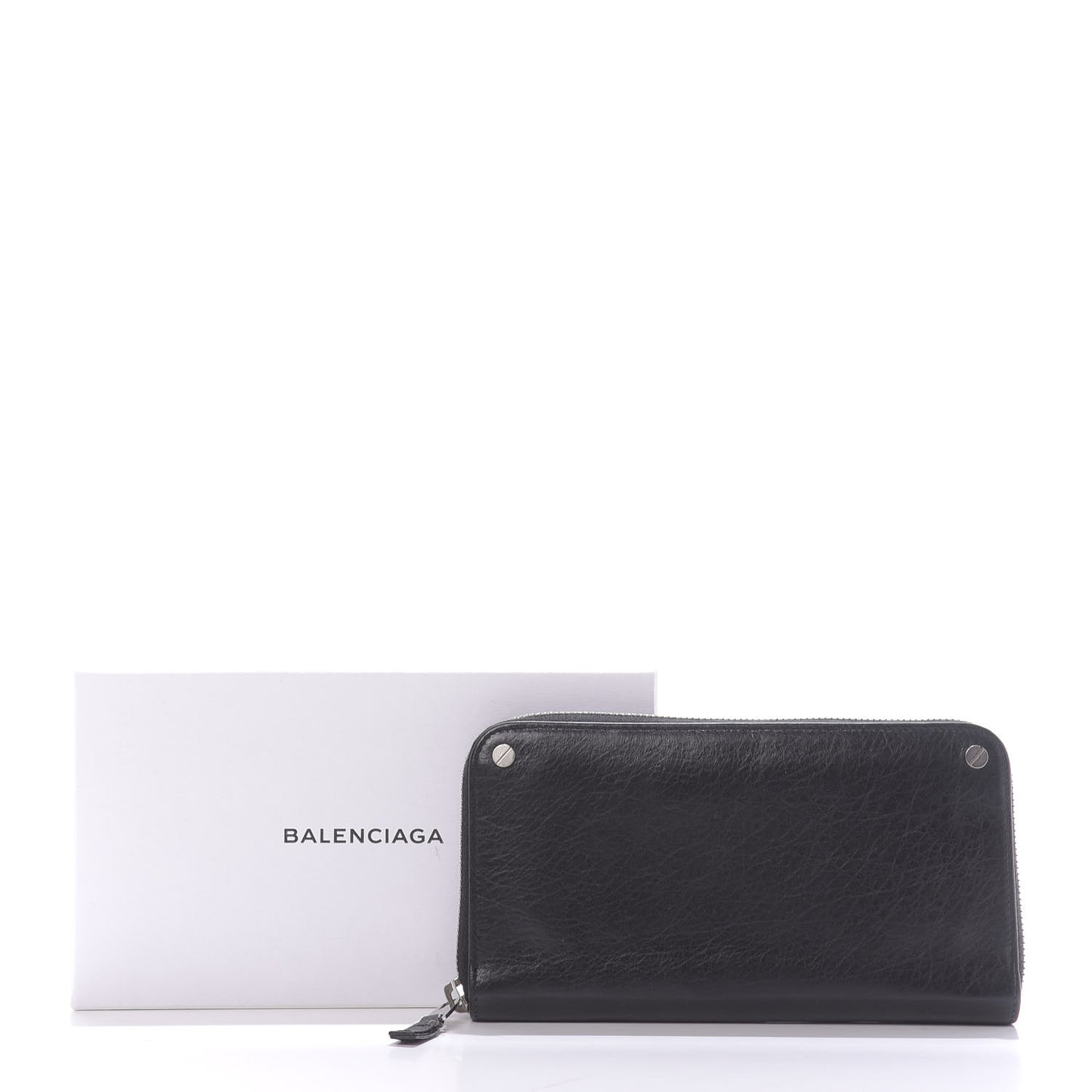 Agneau Arena Nappa Glover Classic Continental Zip Around Wallet Black