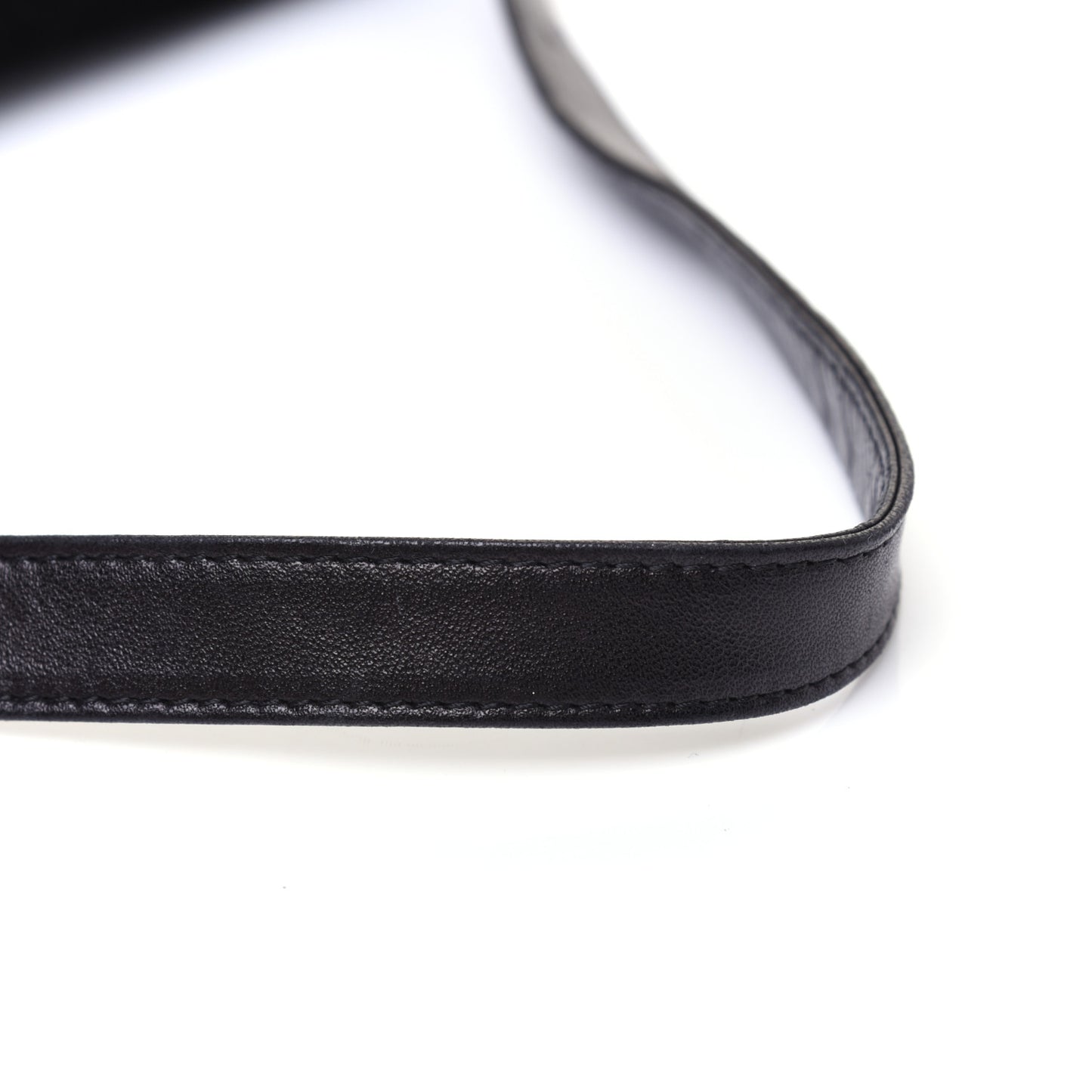 Suede Calfskin Mama Baguette Black