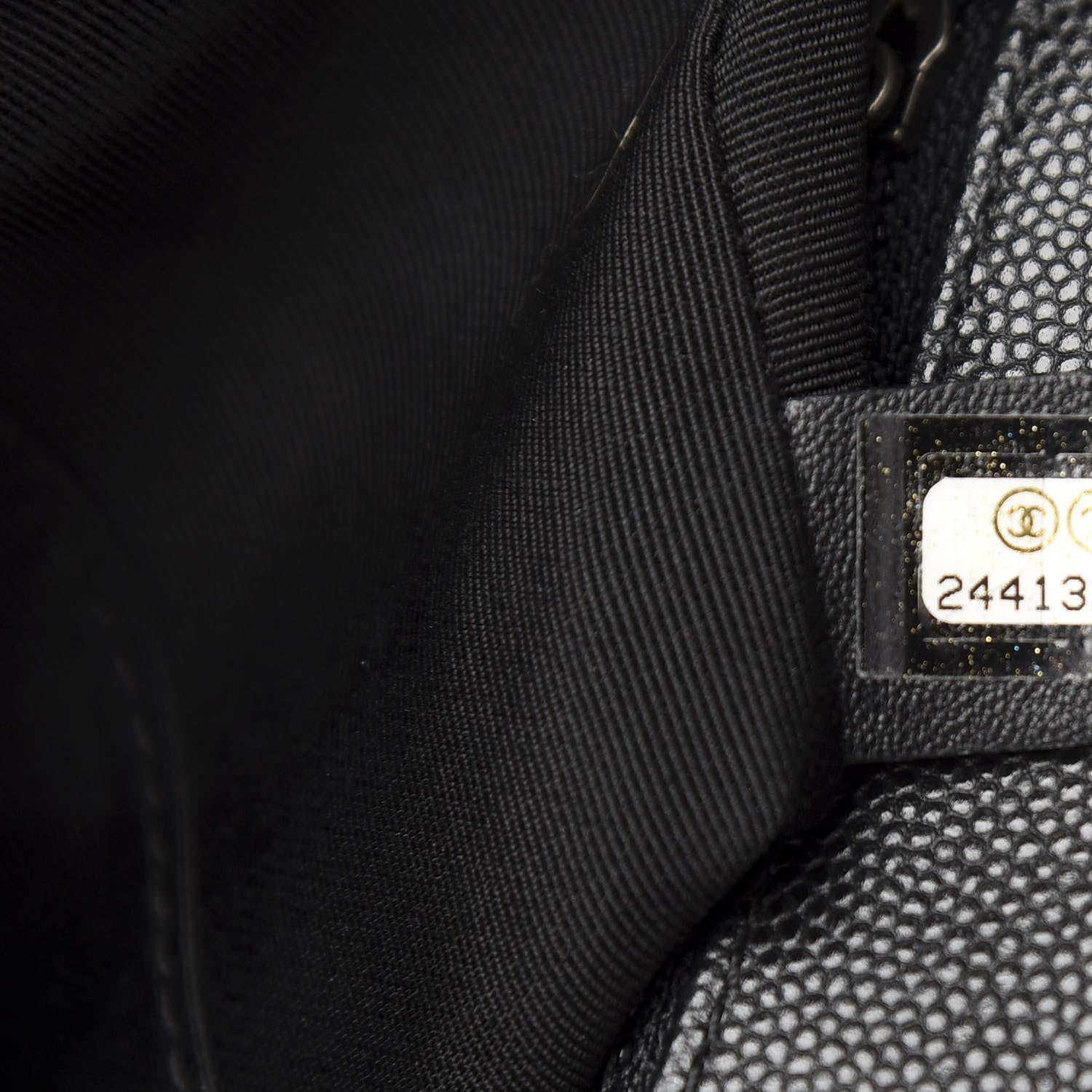 Chanel Caviar Chevron Quilted New Medium Boy Flap Black 8 of 9