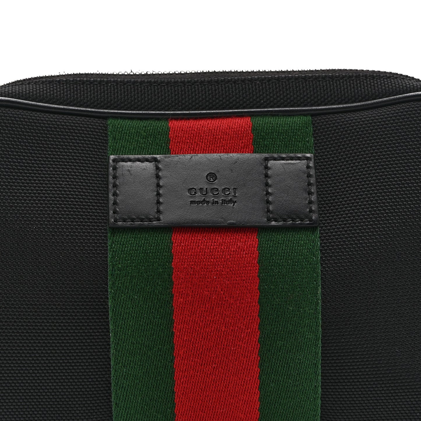 Canvas Web Slim Belt Bag Black