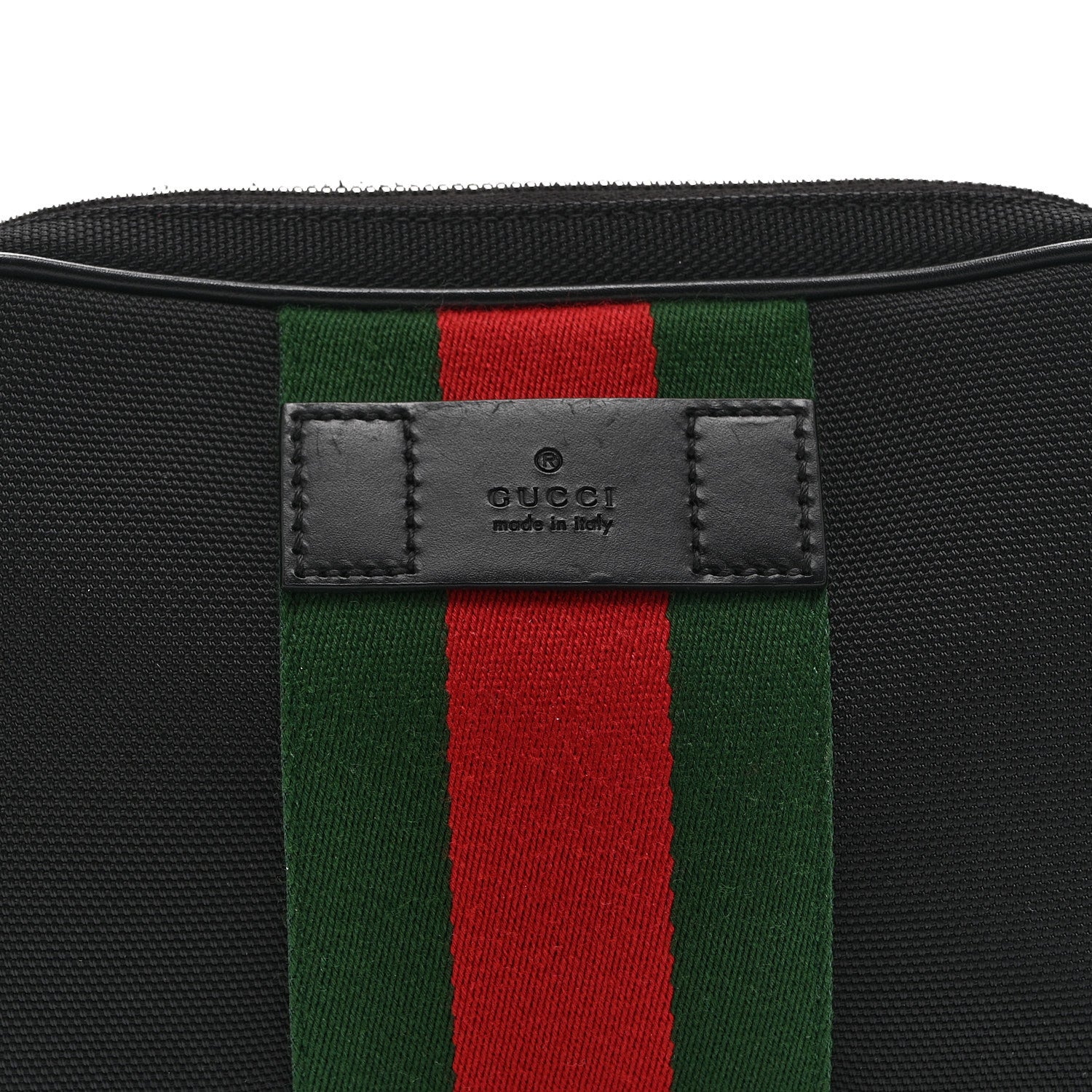 Gucci Canvas Web Slim Belt Bag Black 9 of 11