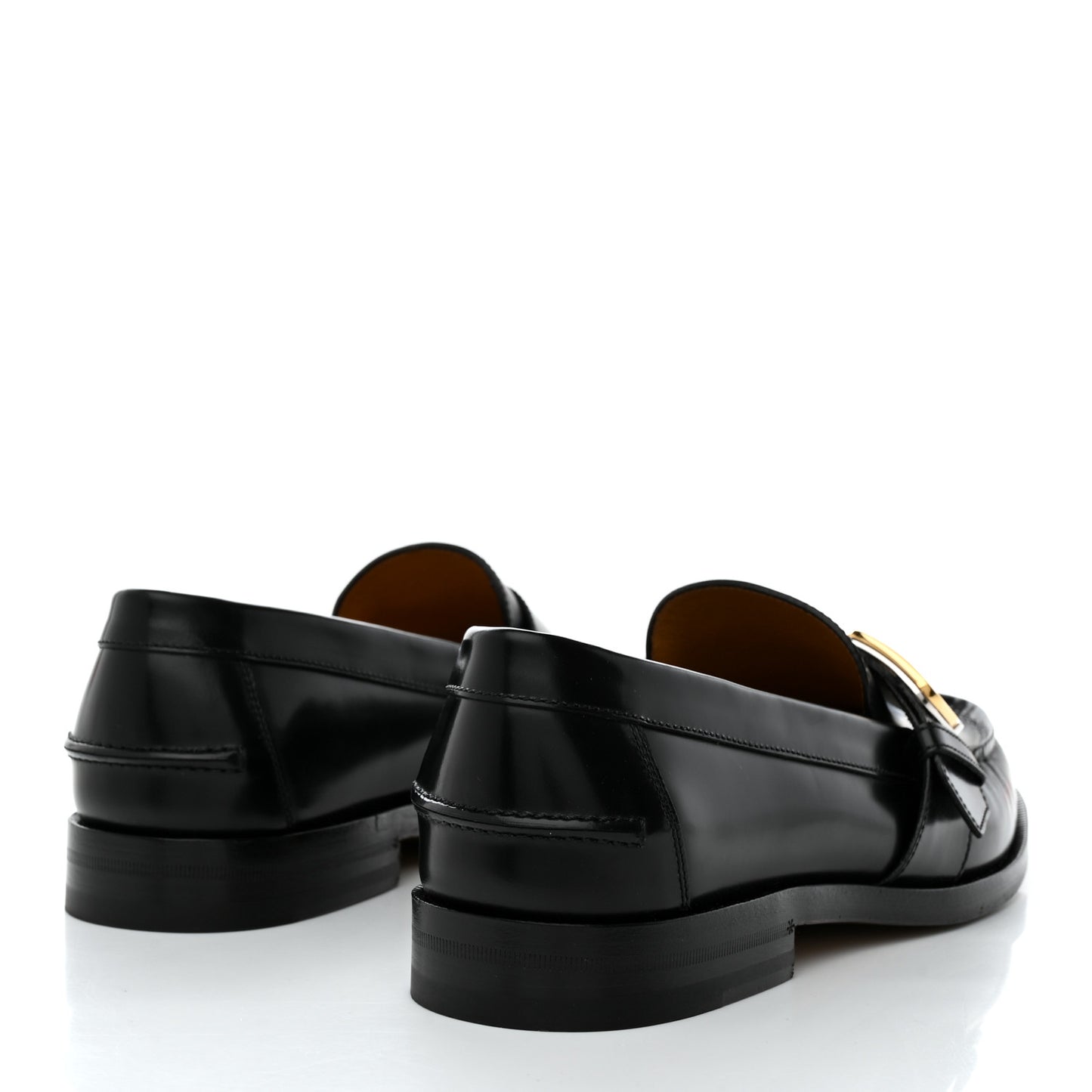 Calfskin Mens Interlocking G Loafers 10 Black