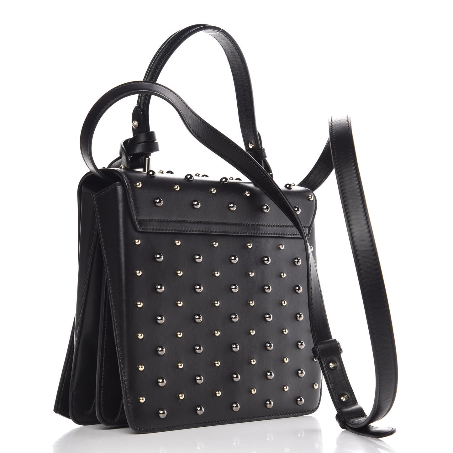 Nappa Studded Medium DV ONE Satchel Black
