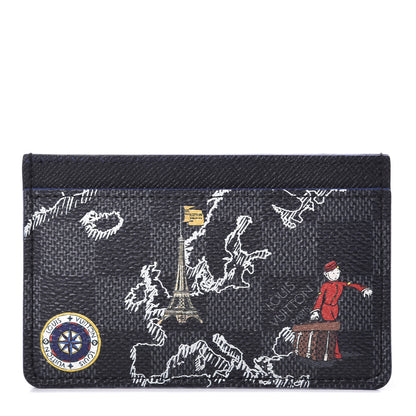 Louis Vuitton Damier Graphite World Map Porte Cartes Simple 1 of 7