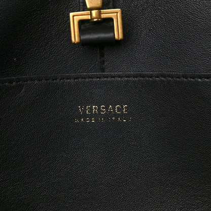 Versace Calfskin Medallion Tribute Tote Black 6 of 13