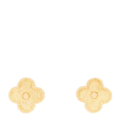 Van Cleef & Arpels 18K Yellow Gold Vintage Alhambra Earrings 1 of 5