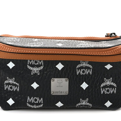 MCM Visetos Small Fusten Belt Bag Black Cognac 8 of 12