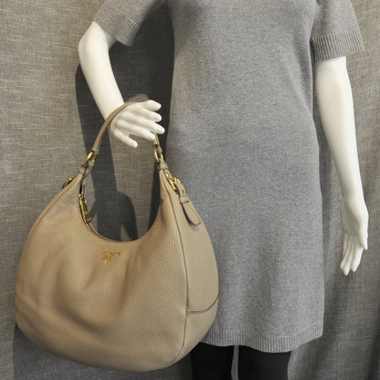 Prada Vitello Daino Hobo Pomice 3 of 12
