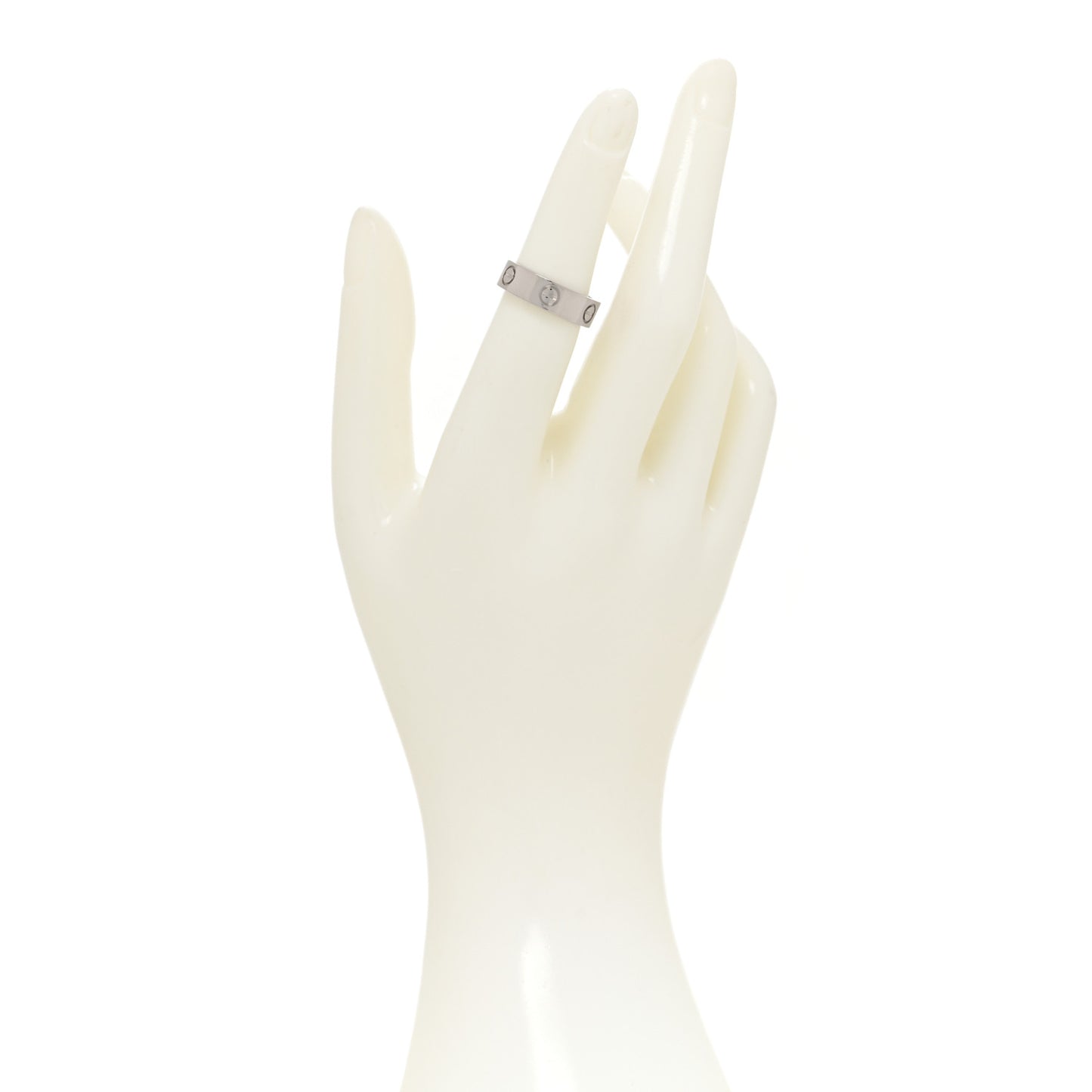 18K White Gold 5.5mm LOVE Ring 52 6