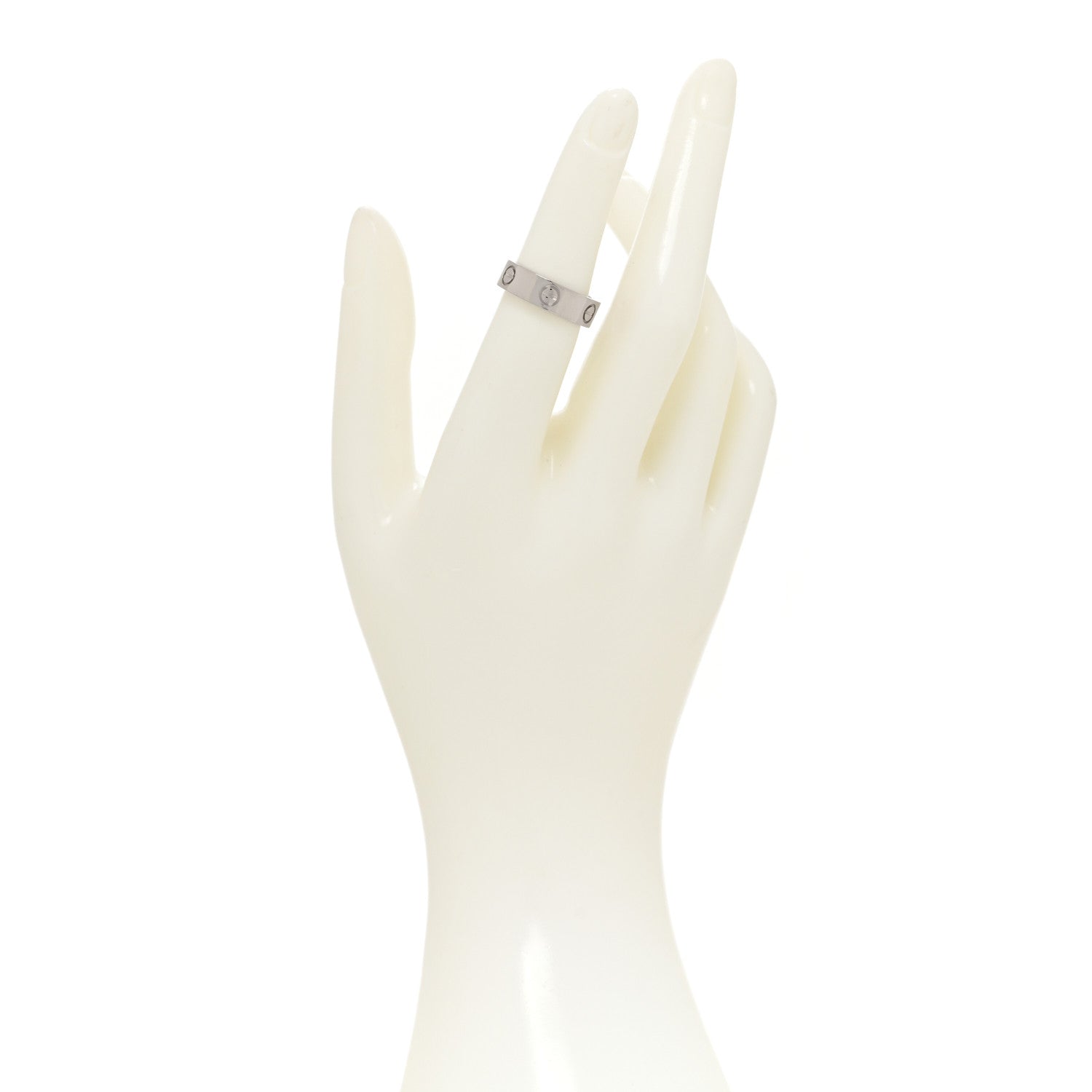 Cartier 18K White Gold 5.5mm LOVE Ring 52 6 2 of 4