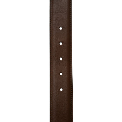 Gucci Calfskin Interlocking G 37mm Belt 80 32 Nut Brown 3 of 7