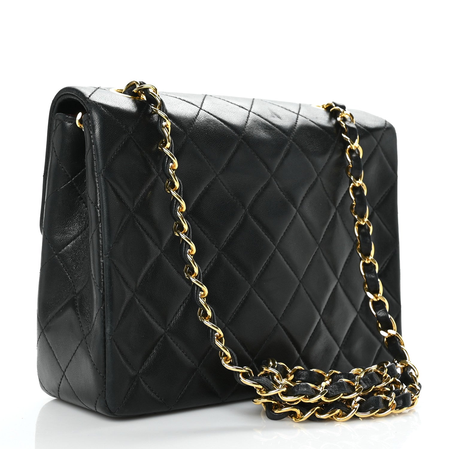Chanel Lambskin Quilted Mini Square Flap Bag Black 3 of 18