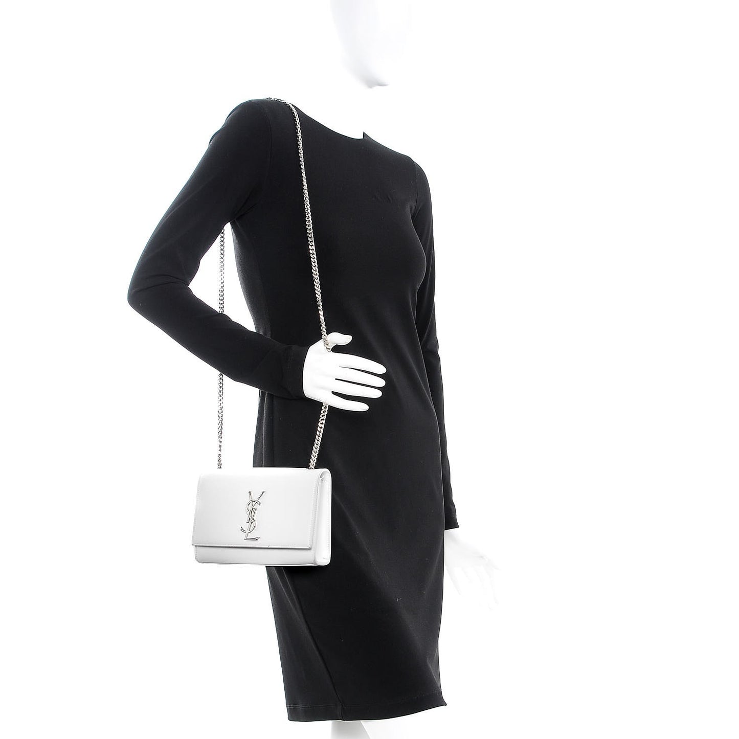 Grain De Poudre Small Monogram Kate Satchel Optical White