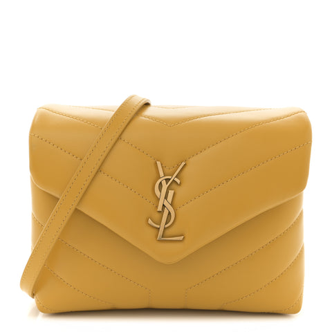 Calfskin Y Quilted Monogram Toy Loulou Crossbody Bag Saffran