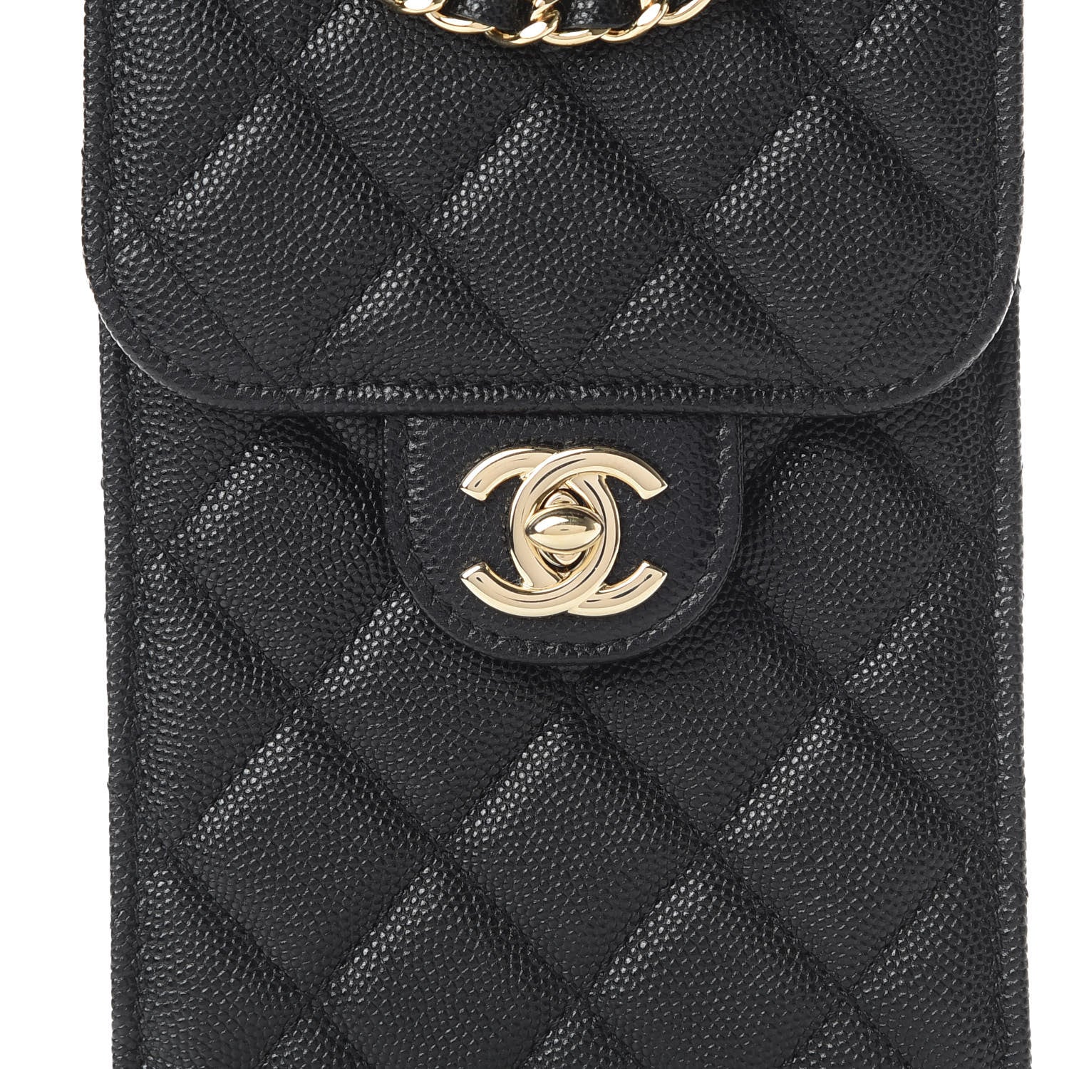 Chanel Caviar Quilted Classic Phone Holder Black 9 of 12