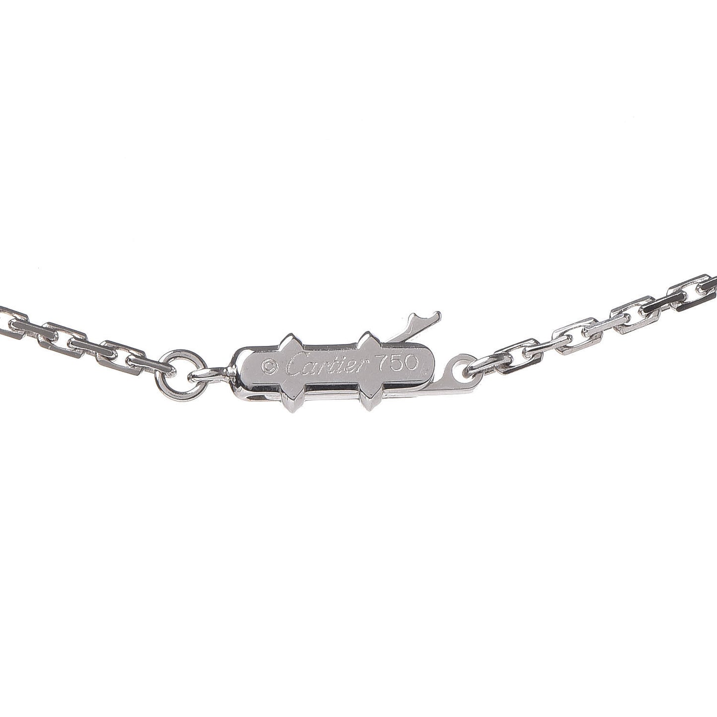 18K White Gold Diamond Pink Sapphire Cross Pendant Necklace