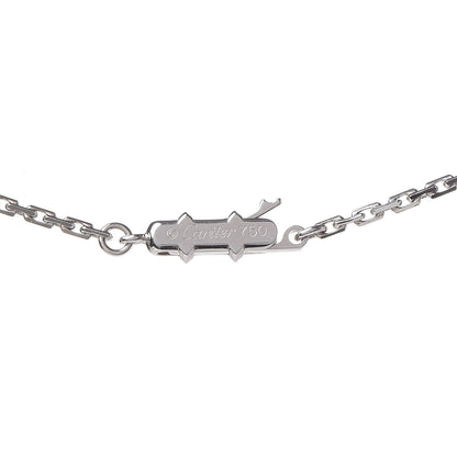 Cartier 18K White Gold Diamond Pink Sapphire Cross Pendant Necklace 5 of 6