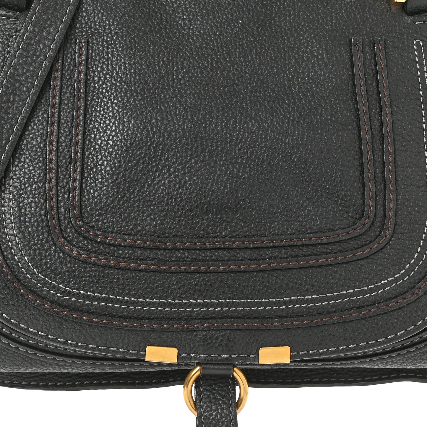 Calfskin Medium Marcie Satchel Black