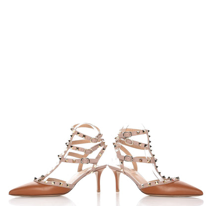 Valentino Garavani Nappa Rockstud Ankle Strap 65mm Pumps 37.5 Light Cuir Poudre 5 of 10