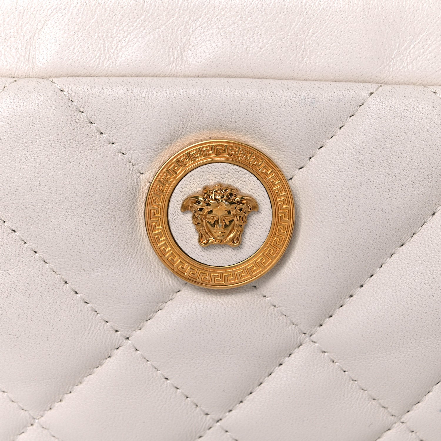 Versace Nappa Barocco Quilted Vanitas Medea Belt Bag White 20 of 23