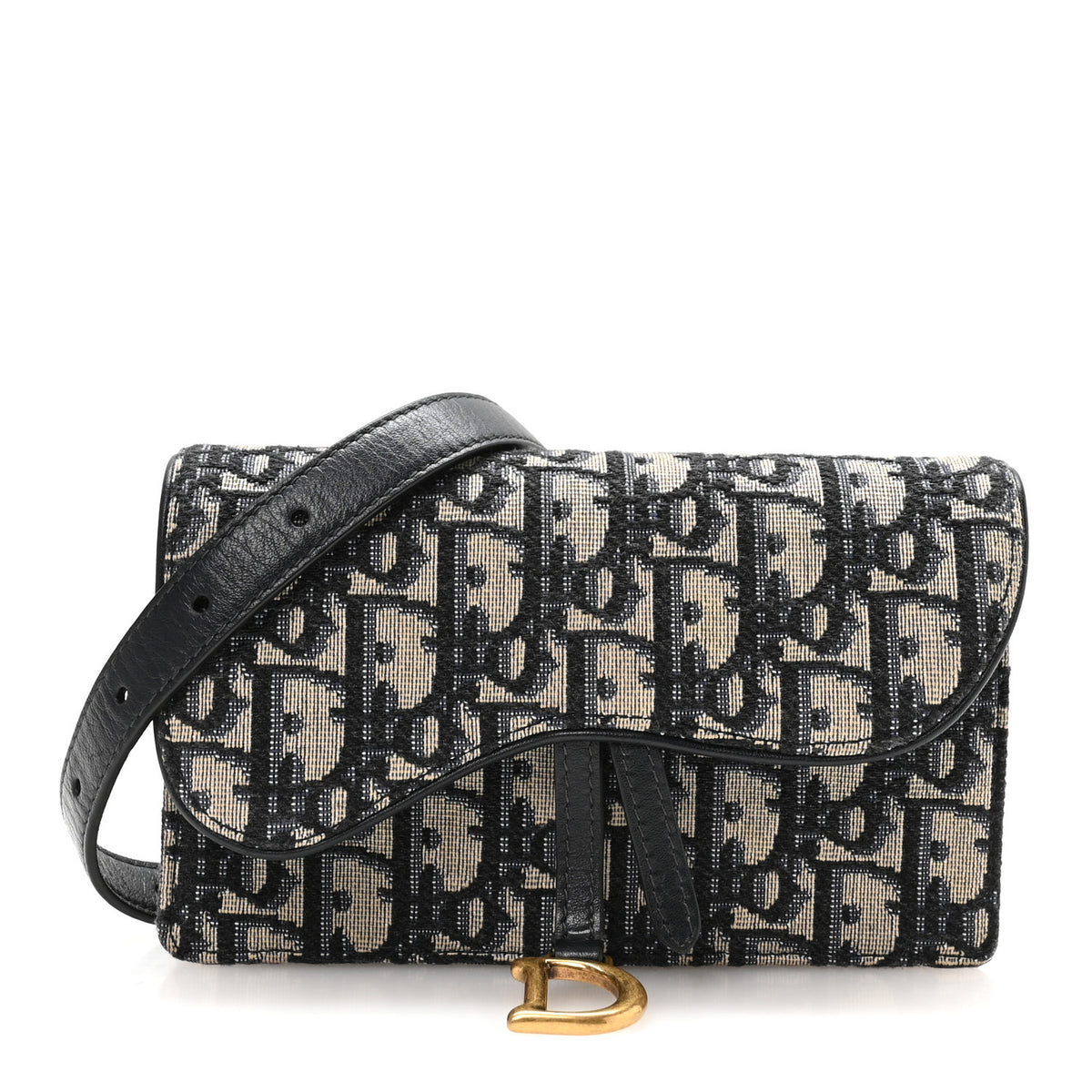 Oblique Saddle Belt Bag Blue