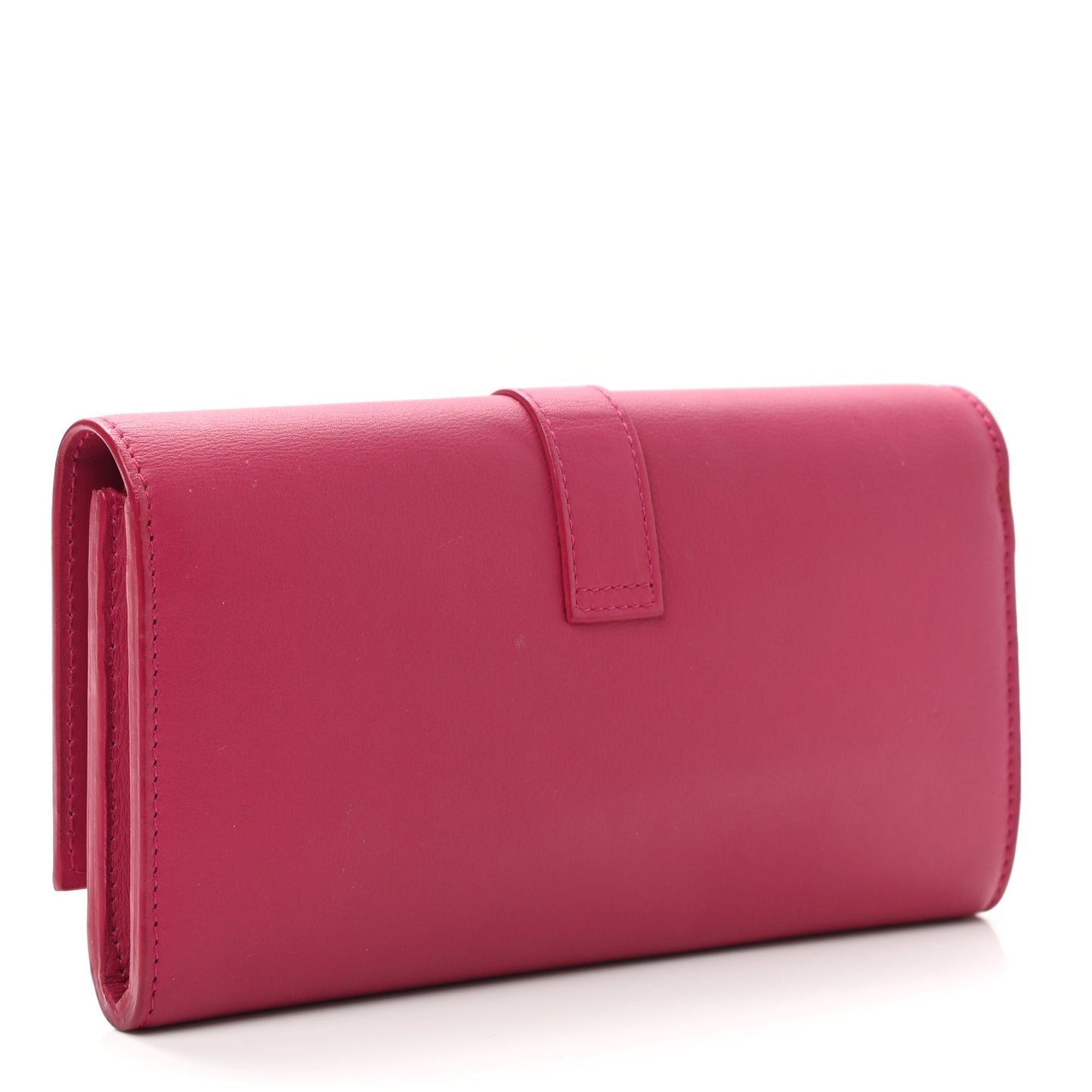 Calfskin Classic Y Ligne Wallet Fuchsia