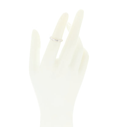 Chanel Platinum Diamond Small Matelasse Ring 48 4.5 2 of 7