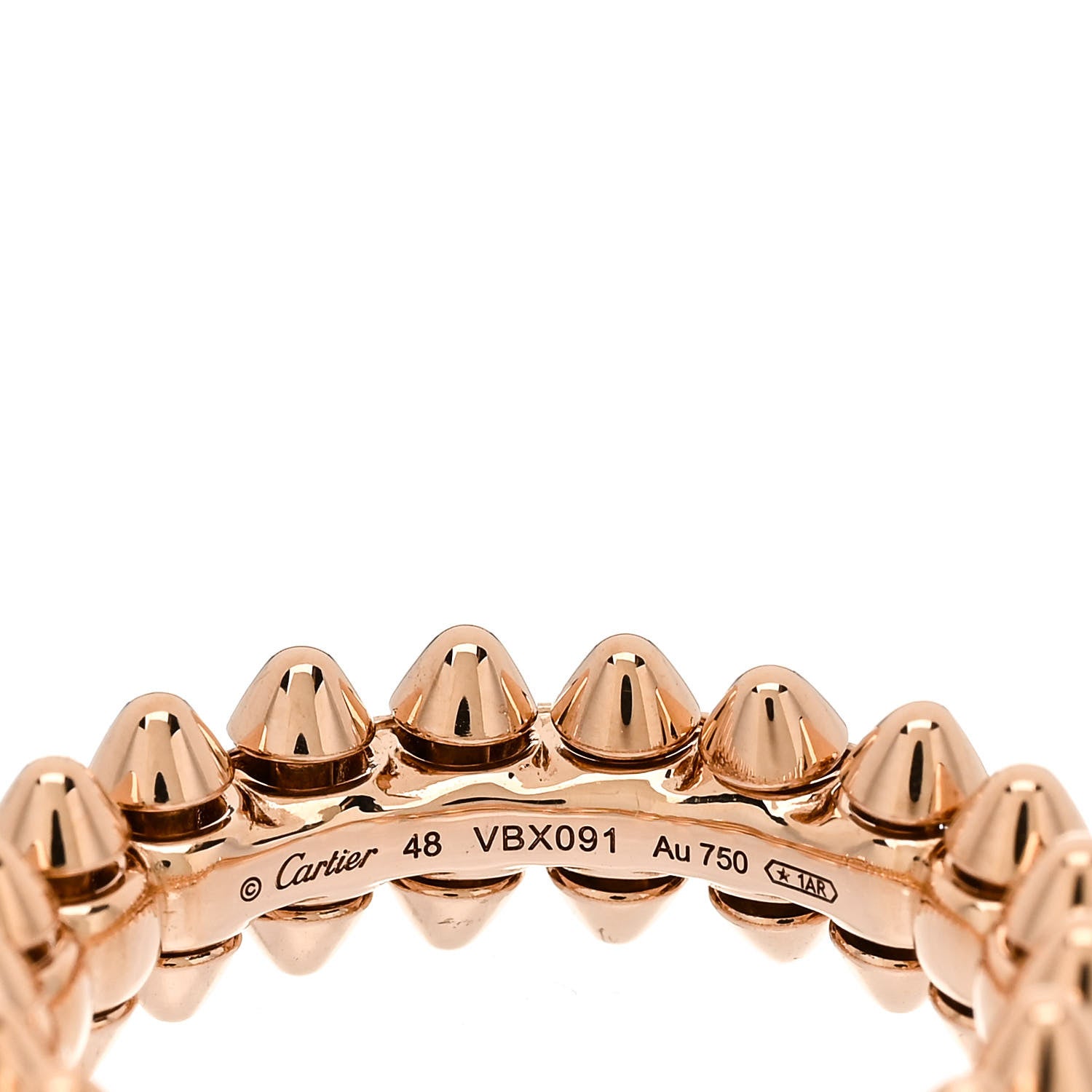 Cartier 18K Pink Gold SM Clash De Cartier Ring 48 4.5 4 of 5