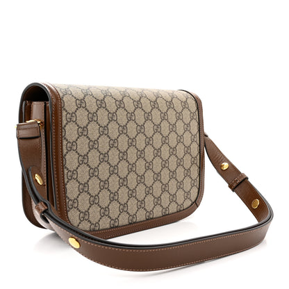 Gucci GG Supreme Monogram Horsebit 1955 Shoulder Bag Beige Brown Sugar 3 of 11