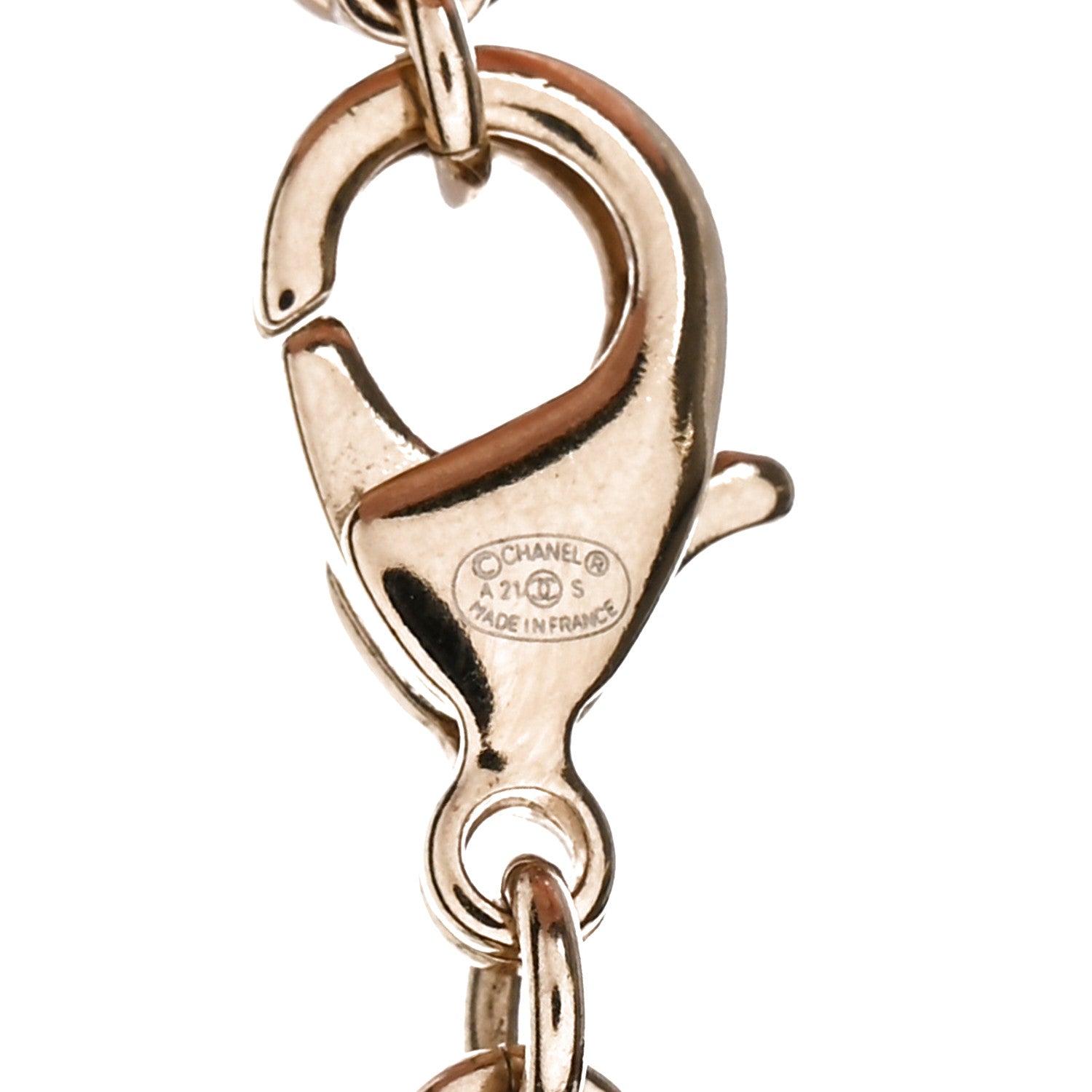 Chanel Crystal CC Chain Short Necklace Gold 5 of 5