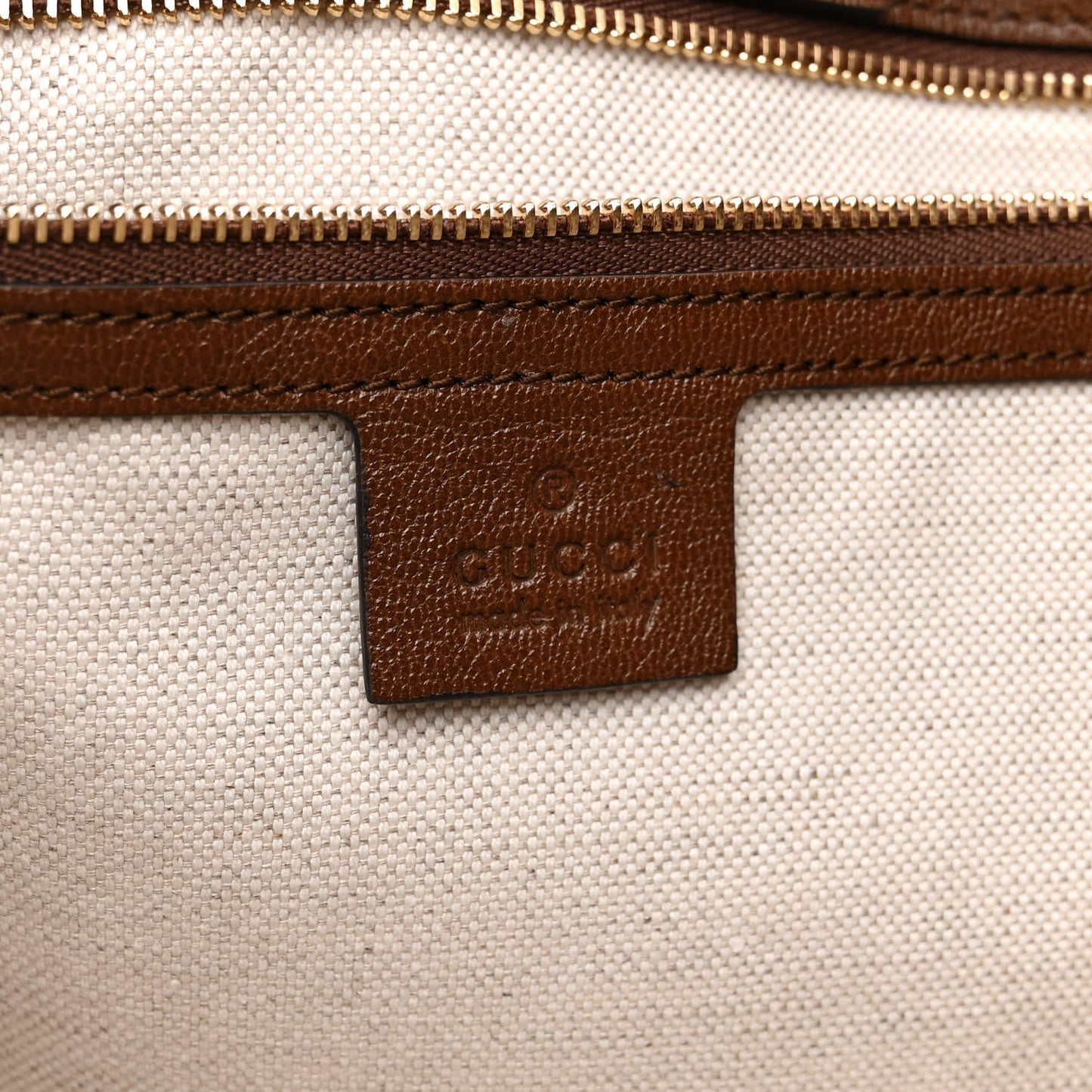 Monogram Horsebit 1955 Tote Bag Beige Brown Sugar