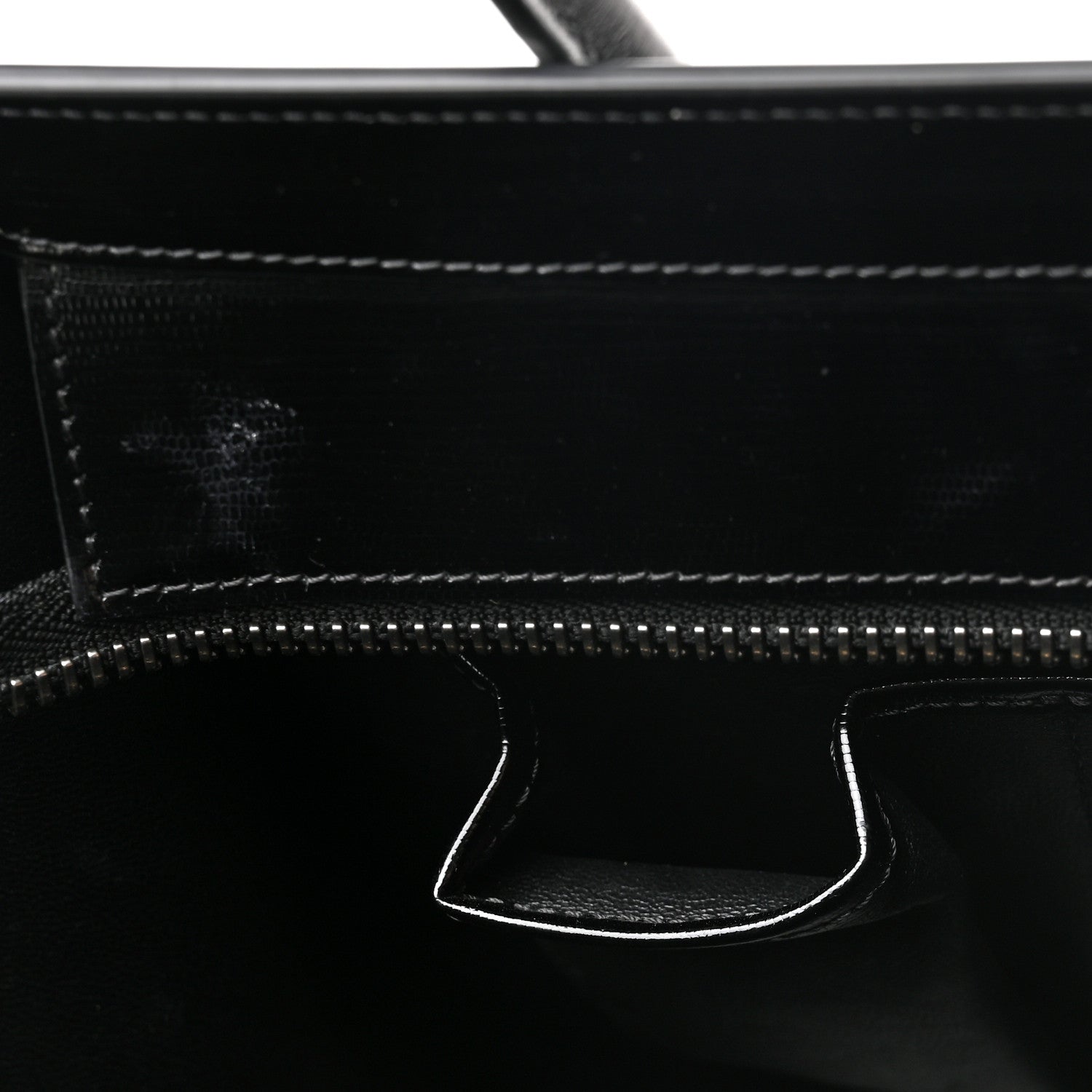 Celine Smooth Calfskin Lizard Embossed Micro Luggage White Black 13 of 17