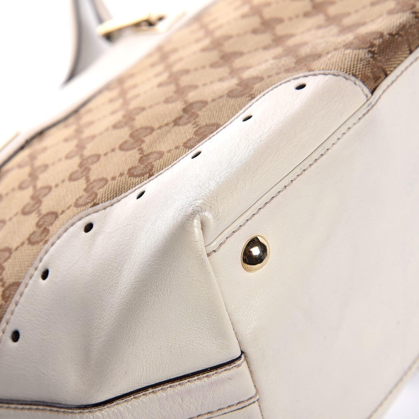 Monogram Large Punch Tote Off White