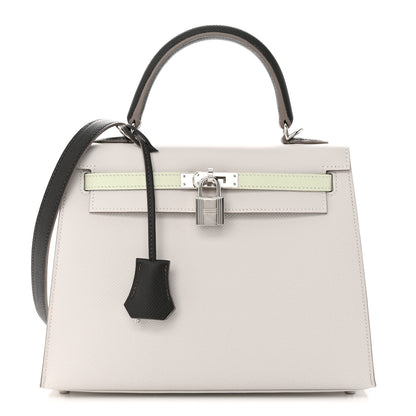 Hermes Epsom Tri-Color Kelly Sellier 25 Gris Pale Vert Fizz Graphite 1 of 11