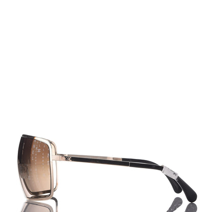 Chanel Shield Runway Sunglasses 71213 Gold 3 of 10