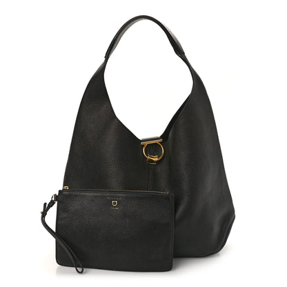 Salvatore Ferragamo Calfskin Margot Hobo Black 1 of 10