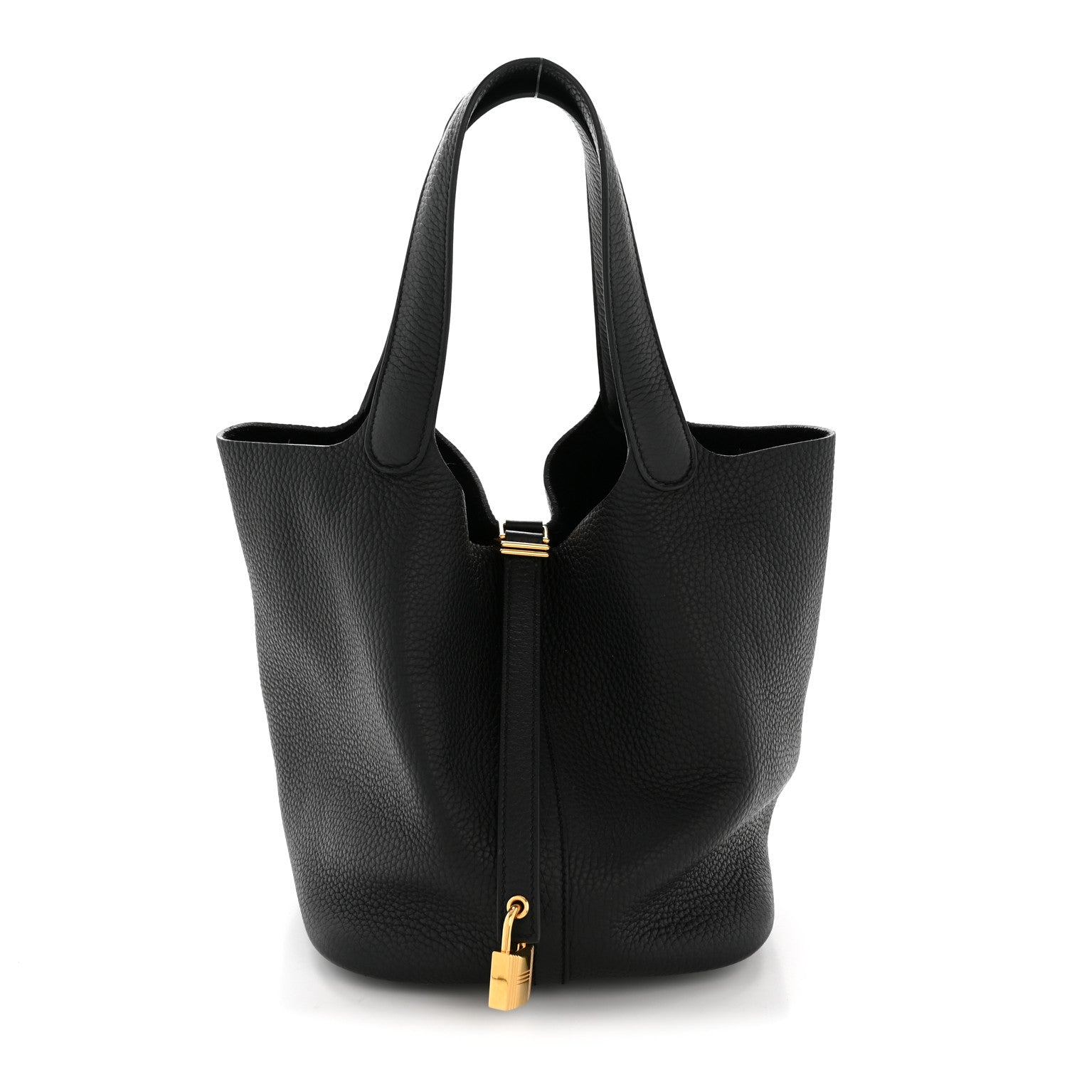 Hermes Taurillon Clemence Picotin Lock 22 MM Black 1 of 11