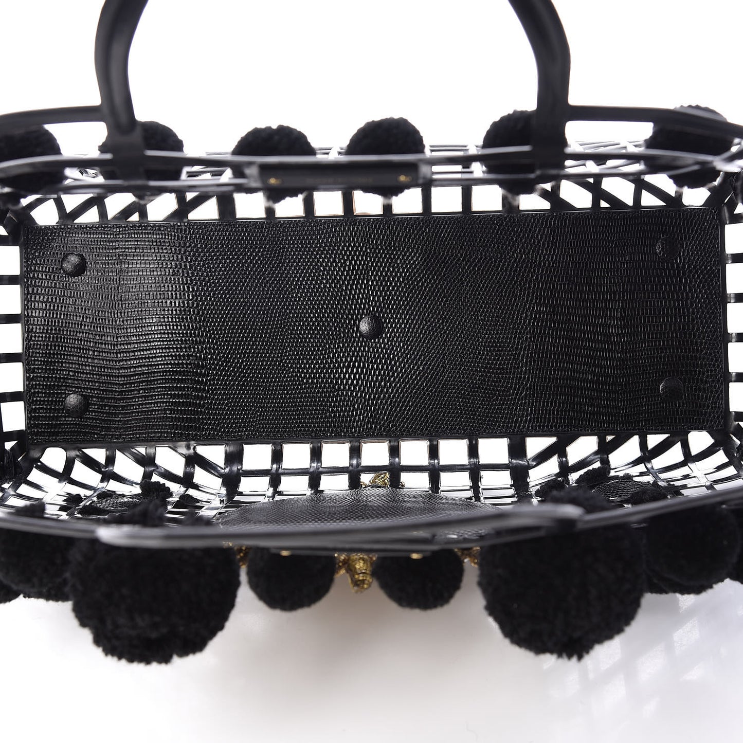PVC Cage Market Tote Black