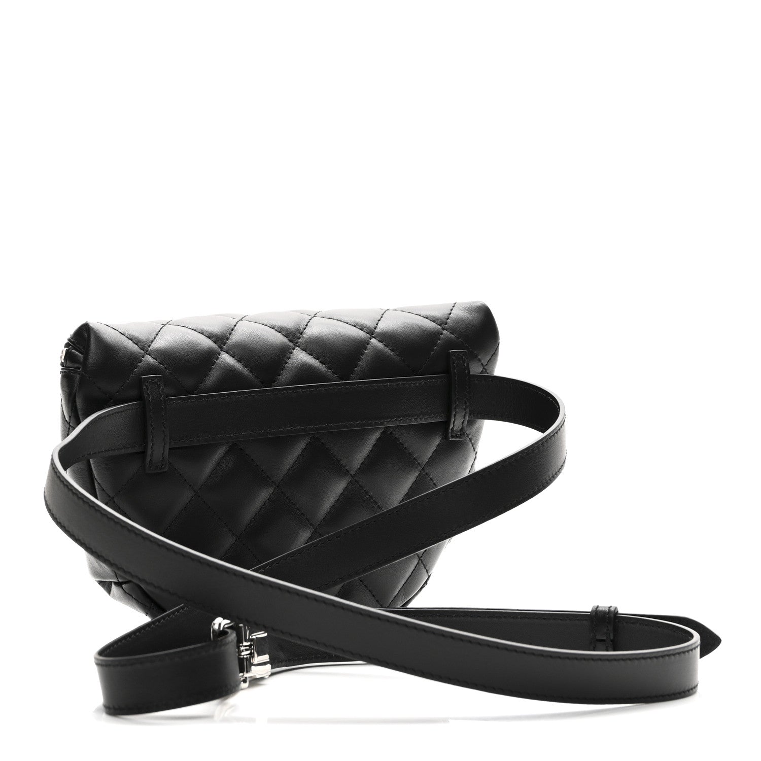 Chanel Calfskin Quilted Waist Belt Bag Black 3 of 10