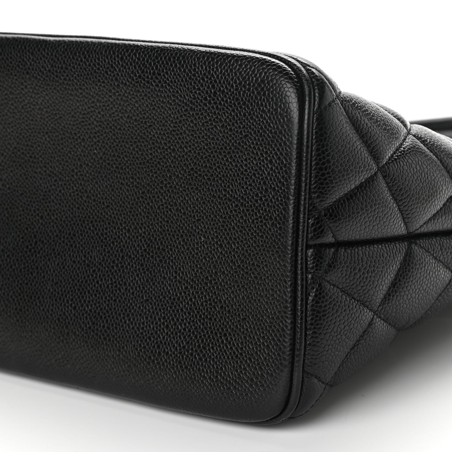 Caviar Quilted Medallion Tote Black
