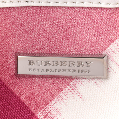 Burberry Canvas Ikat Check Tote Tea Rose 7 of 10