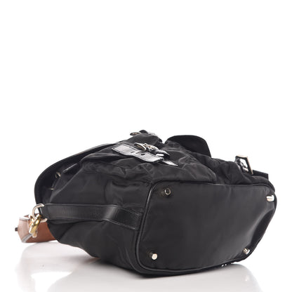 Prada Nylon Vela Shoulder Bag Black Cuoio 4 of 8