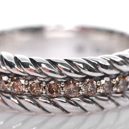David Yurman Sterling Silver Cognac Diamond Streamline Band Ring 65.5 11.5 6 of 6