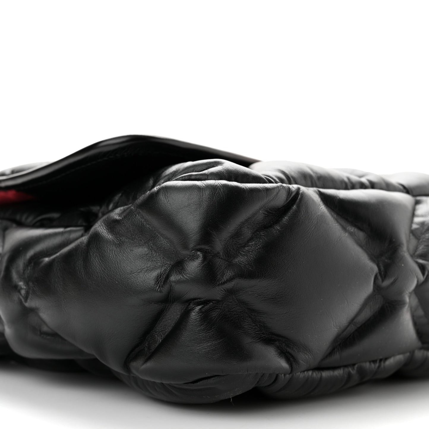 Calfskin Quilted Large Chesterfield Flap Black