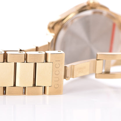 Gucci Stainless Steel 27mm G-Timeless Diamante Quartz Watch Gold 4 of 7