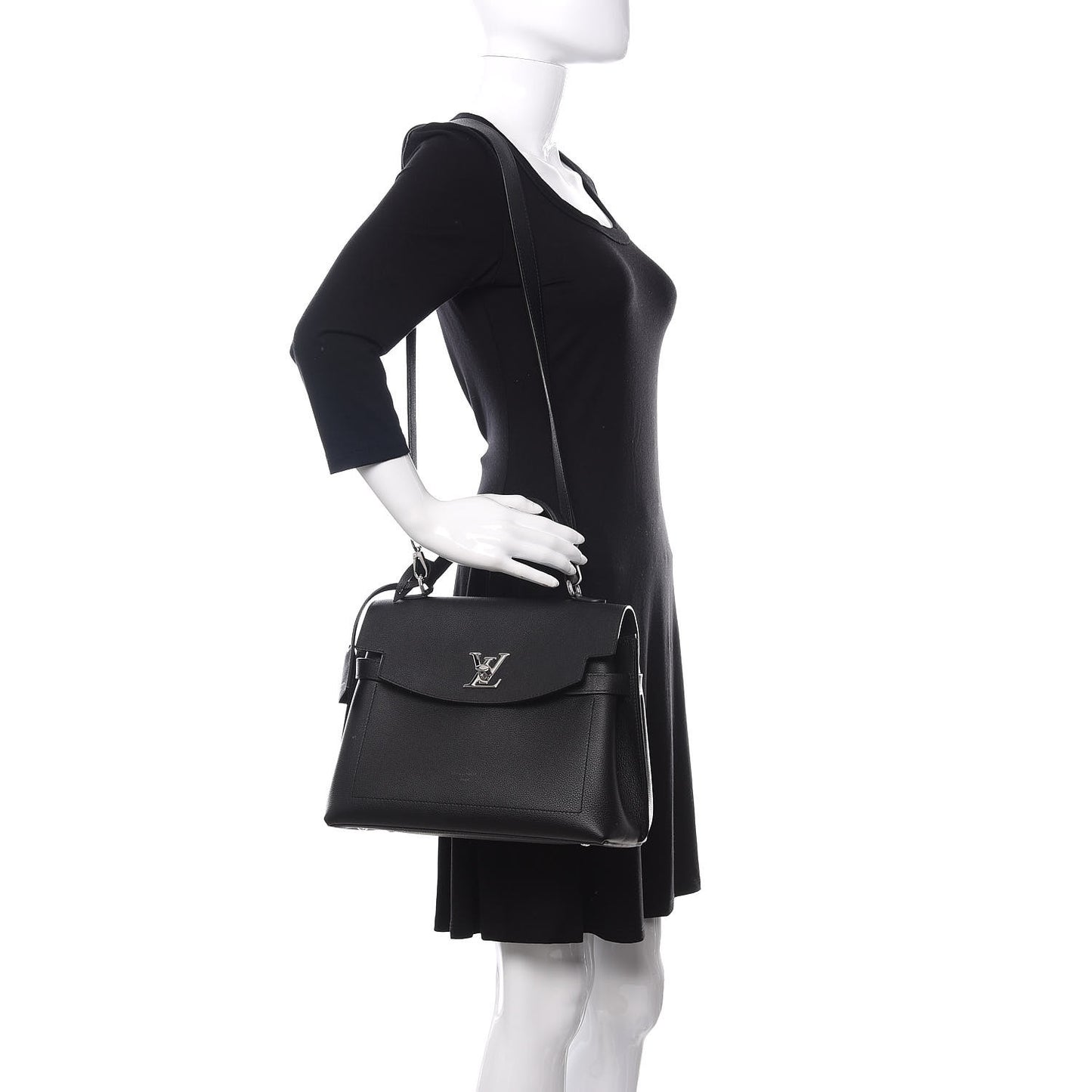Soft Calfskin Lockme Ever Black