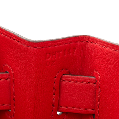 Hermes Toile Swift Kelly Sellier 28 Rouge Piment Ecru 7 of 10