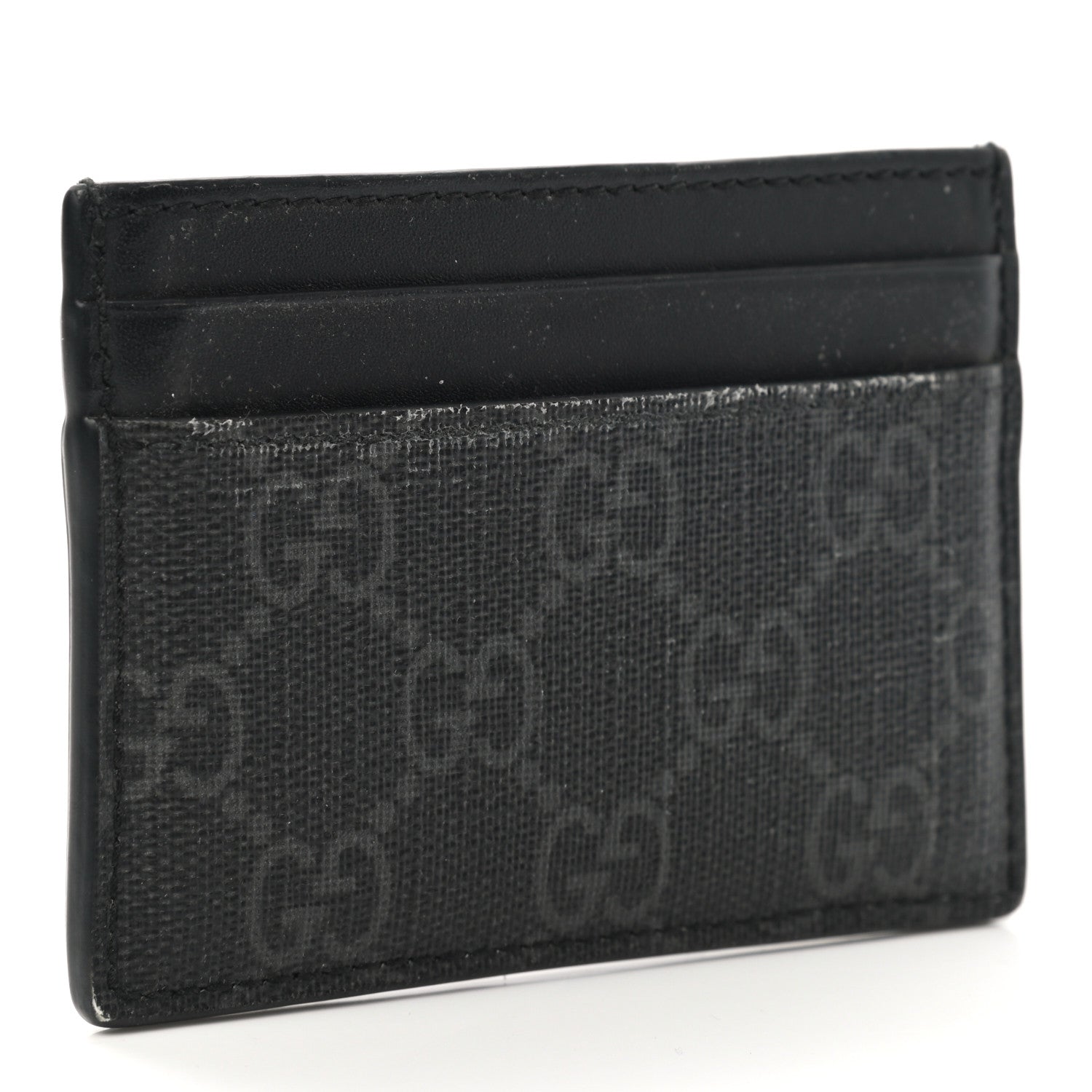Gucci GG Supreme Monogram Kingsnake Card Holder Black Grey 3 of 10
