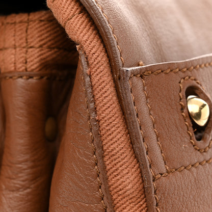 Saint Laurent Calfskin Canvas Medium Muse Two Brown 12 of 14