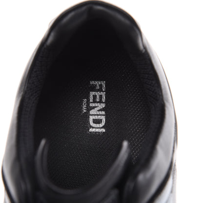 Fendi X FILA Vitello Mania Painted Mens Chunky Sneakers 8 Black Zucca White Ice 7 of 8